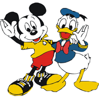 mickey mouse & donald duck
